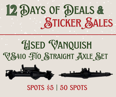 ❄️ Used Vanquish VS410 F10 Straight Axle Set Sticker Sale ❄️