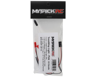 MyTrickRC TrickWhip Super Bright Scale Whip Light Tube (12V) w/12V-3V Voltage Regulator & Receiver Cable