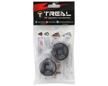 New Treal Hobby Axial SCX10 III/Capra Brass Outer Portal Covers (93g)