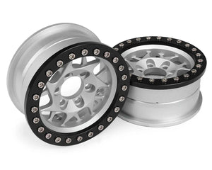 New Vanquish Products 1.9" KMC XD127 Bully CNC Aluminum Crawler Beadlock Wheels (Clear) (2)