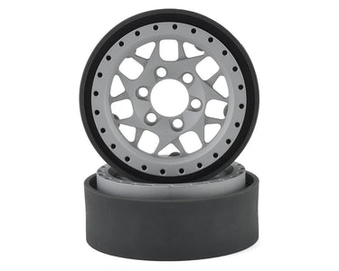 New Vanquish Products 1.9" KMC XD127 Bully CNC Aluminum Crawler Beadlock Wheels (Clear) (2)