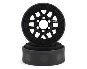 New Vanquish Products KMC XD229 Machete V2 1.9" Beadlock Crawler Wheels (Black) (2)