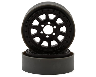 New Vanquish Products Battle Born Wheels Sierra 2.2 Beadlock Crawler Wheels (Black) (2)