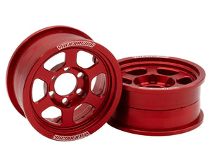 New Vanquish Products 1.9" Volk Racing TE37XT CNC Aluminum Crawler Beadlock Wheels (Red) (2) (M-SPEC)