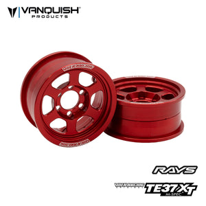 New Vanquish Products Volk Racing 1.9 TE37XT M-SPEC Beadlock Wheels (Red)
