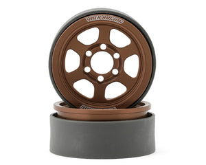 New Vanquish Products 1.9" Volk Racing TE37XT CNC Aluminum Crawler Beadlock Wheels (Bronze) (2) (M-SPEC)