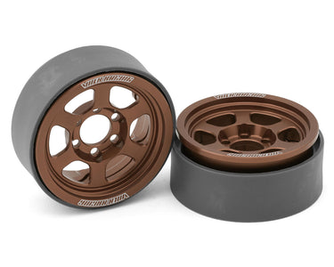 New Vanquish Products 1.9" Volk Racing TE37XT CNC Aluminum Crawler Beadlock Wheels (Bronze) (2) (M-SPEC)